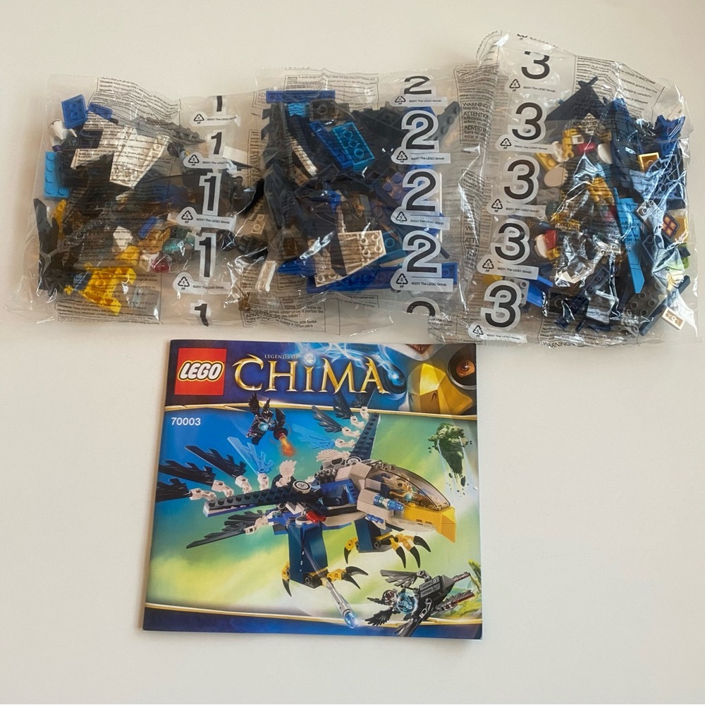 New Without Box NWOB LEGO Legends of Chima 70003 Eris’ Eagle Interceptor Set